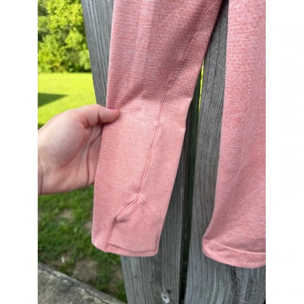 Active Lululemon Top Womens 14 Pink Swiftly Tech Long Sleeve 2.0 Relaxed Fit
